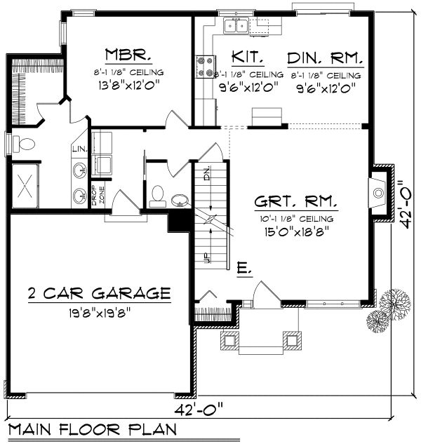 Traditional Floor Plan - Main Floor Plan #70-1163