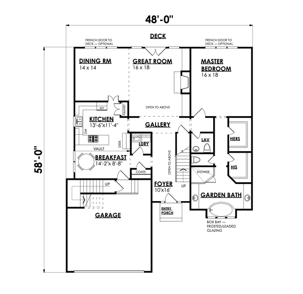 Traditional Floor Plan - Main Floor Plan #30-362