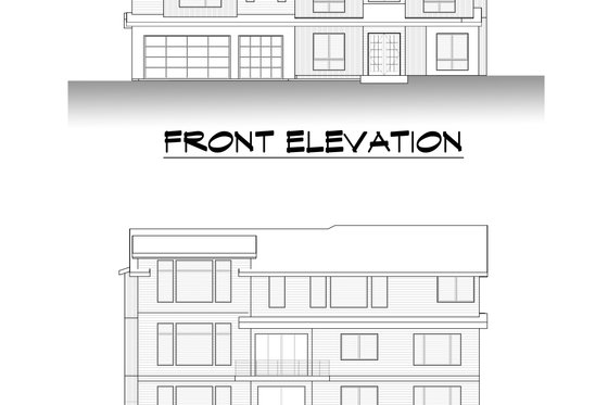 Exterior - Other Elevation 3 for Contemporary House Plan #1066-178 - 6 bed, 6 bath