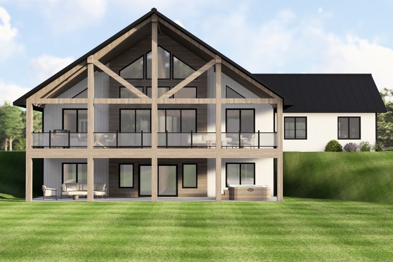 Dream House Plan - Exterior - Rear Elevation for Contemporary House Plan #1064-437 - 2 bed, 2 bath