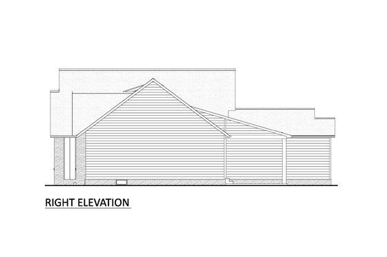 Exterior - Rear Elevation 2 for Country House Plan #1089-23 - 3 bed, 2 bath
