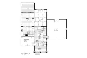 Floor Plan - Main Floor for Craftsman House Plan #901-55 - 4 bed, 3.5 bath