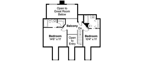 Farmhouse Floor Plan - Upper Floor Plan #124-269