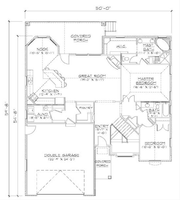 Country Floor Plan - Main Floor Plan #5-240