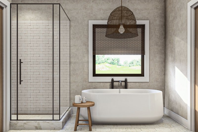 Architectural House Design - Interior - Master Bathroom 1 for Adobe / Southwestern House Plan #455-503 - 4 bed, 2.5 bath