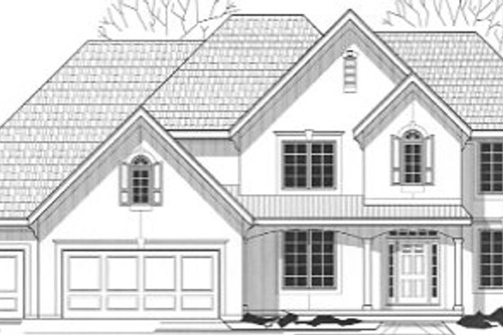 Exterior - Front Elevation for Traditional House Plan #67-746 - 4 bed, 3.5 bath