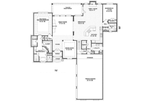 Floor Plan - Main Floor for Traditional House Plan #81-354 - 3 bed, 3 bath