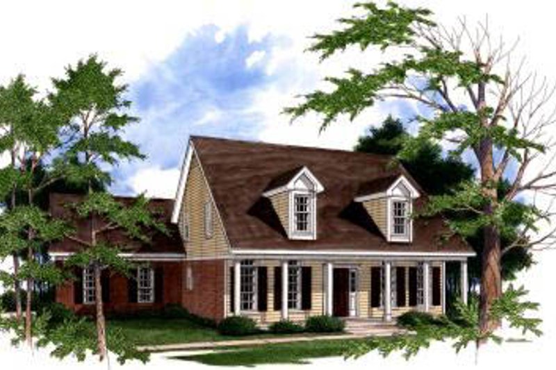 Home Plan - Traditional Exterior - Front Elevation Plan #37-125