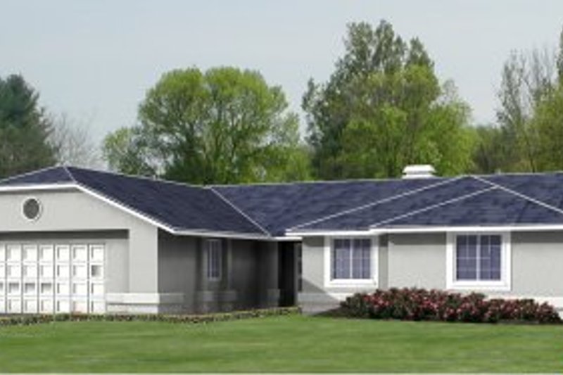 Home Plan - Adobe / Southwestern Exterior - Front Elevation Plan #1-502