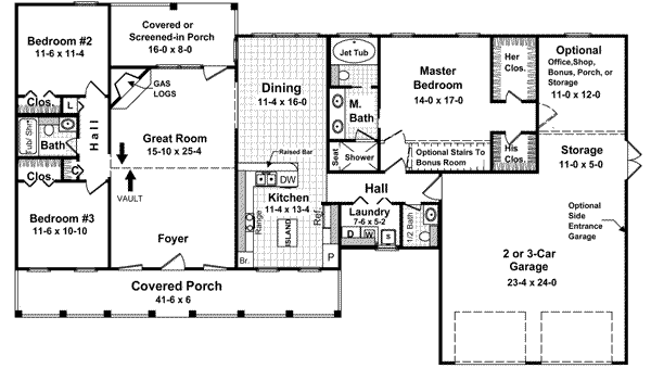Home Plan - Country Floor Plan - Main Floor Plan #21-152