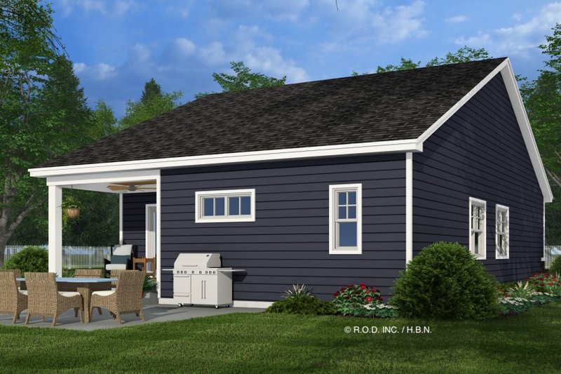 Architectural House Design - Exterior - Rear Elevation 2 for Craftsman House Plan #51-1334 - 3 bed, 2 bath