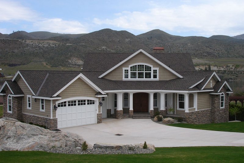 House Blueprint - Exterior - Front Elevation 3 for Craftsman House Plan #132-211 - 4 bed, 4 bath