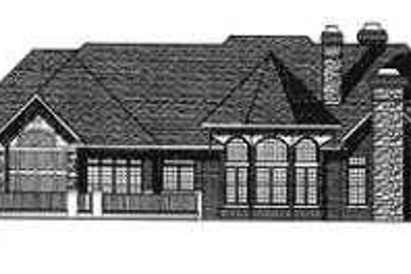 Architectural House Design - Exterior - Rear Elevation for Traditional House Plan #70-556 - 3 bed, 3.5 bath