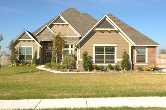 Exterior - Front Elevation for Country House Plan #65-540 - 4 bed, 3.5 bath