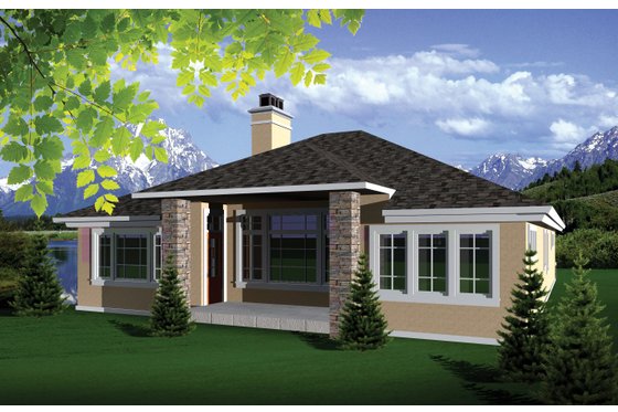 Floor Plan - Upper Floor for Ranch House Plan #70-1073 - 2 bed, 2 bath