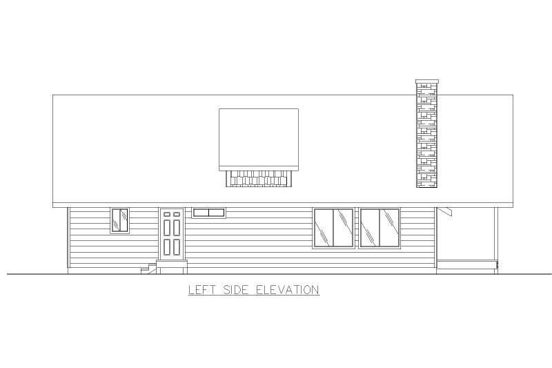 Home Plan - Exterior - Other Elevation for Cabin House Plan #117-1017 - 2 bed, 2 bath