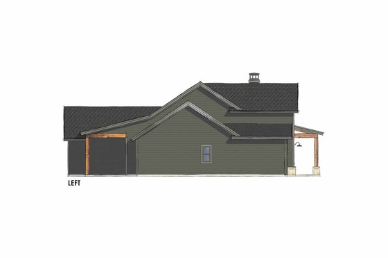 Exterior - Other Elevation for Country House Plan #1096-111 - 3 bed, 2 bath