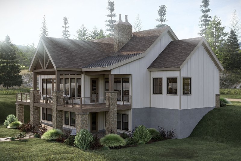 Architectural House Design - Exterior - Other Elevation 1 for Prairie House Plan #455-816 - 2 bed, 2.5 bath