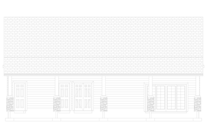 House Blueprint - Exterior - Other Elevation 4 for Traditional House Plan #1060-81, 2 bath