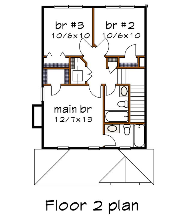 Home Plan - Southern Floor Plan - Upper Floor Plan #79-172