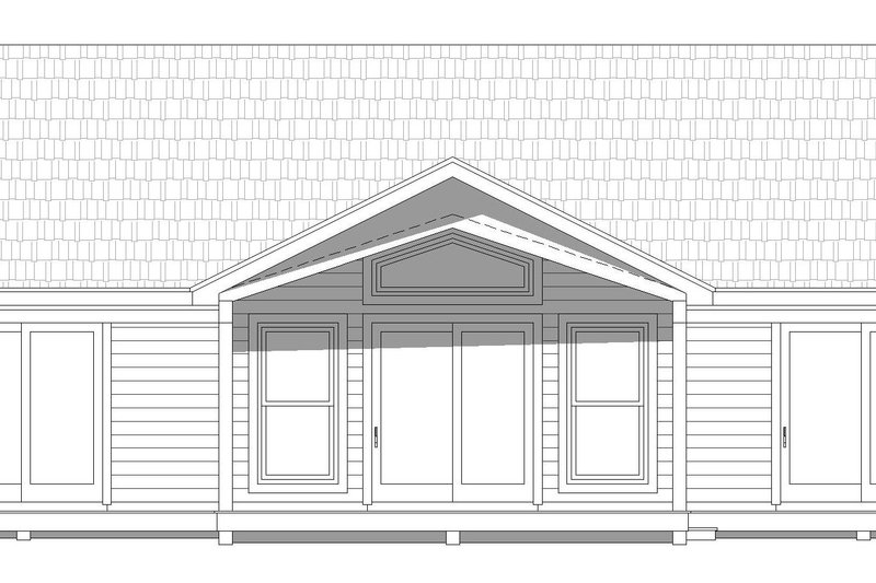 Dream House Plan - Exterior - Rear Elevation 1 for Country House Plan #932-61 - 2 bed, 2 bath