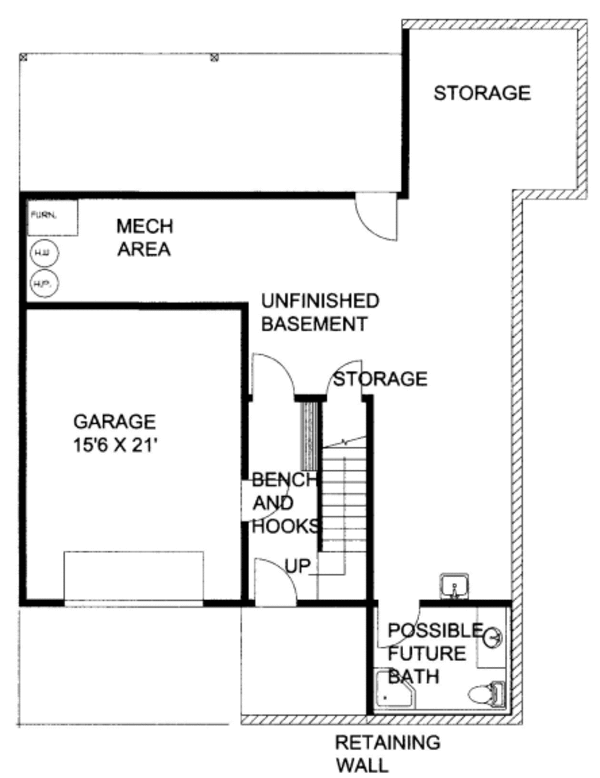 Home Plan - Traditional Floor Plan - Lower Floor Plan #117-725