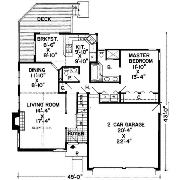Traditional Floor Plan - Main Floor Plan #312-101
