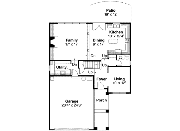 House Plan Design - European Floor Plan - Main Floor Plan #124-362