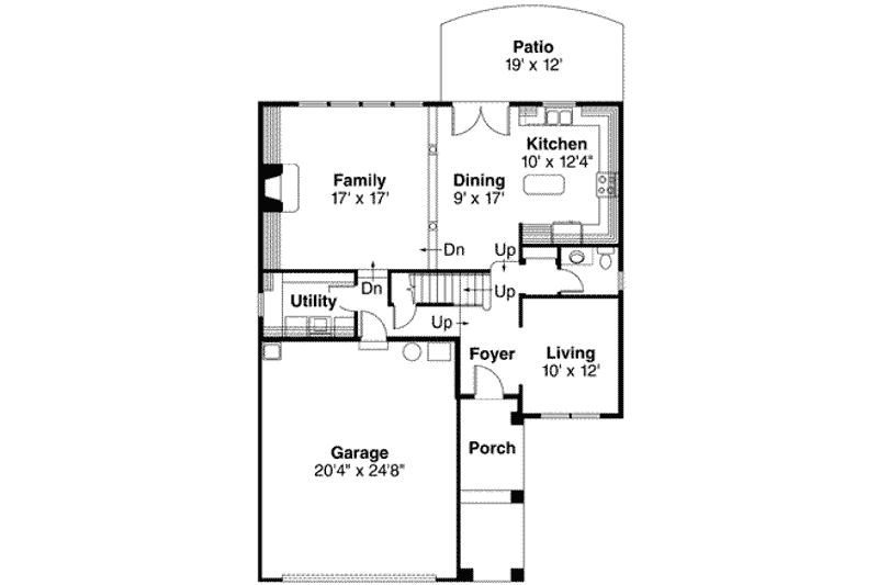 Home Plan - Floor Plan - Main Floor for European House Plan #124-362 - 4 bed, 2.5 bath