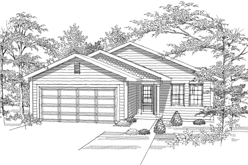Home Plan - Photo for Ranch House Plan #70-1016 - 2 bed, 1 bath