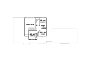 Floor Plan - Upper Floor for Country House Plan #50-238 - 4 bed, 2.5 bath