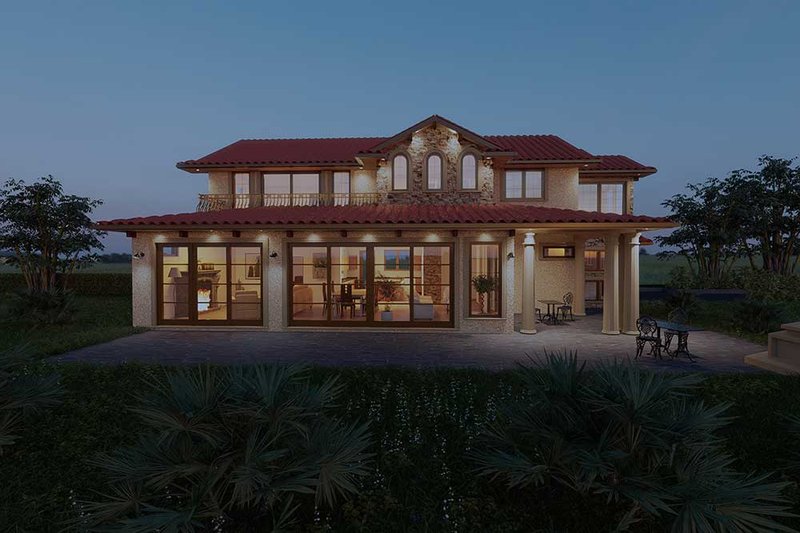 House Plan Design - Exterior - Other Elevation 1 for Mediterranean House Plan #1101-31 - 4 bed, 3.5 bath