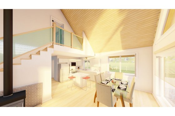 Interior - Dining Room for Cabin House Plan #126-243 - 2 bed, 2 bath