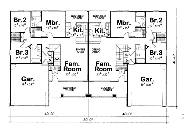 House Blueprint - Bungalow Floor Plan - Main Floor Plan #20-1342