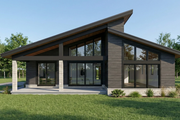 Modern Style House Plan - 3 Beds 2 Baths 1529 Sq/Ft Plan #923-455 Exterior 