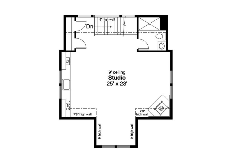 Architectural House Design - Floor Plan - Upper Floor for Country House Plan #124-1098, 1 bath