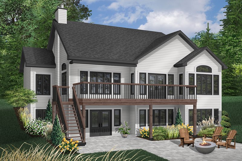 Dream House Plan - Exterior - Rear Elevation 3 for Traditional House Plan #23-2286 - 3 bed, 3 bath