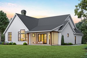 Exterior - Rear Elevation for Farmhouse House Plan #48-944 - 3 bed, 2 bath