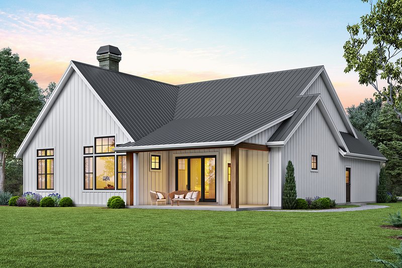 Home Plan - Exterior - Rear Elevation for Farmhouse House Plan #48-944 - 3 bed, 2 bath
