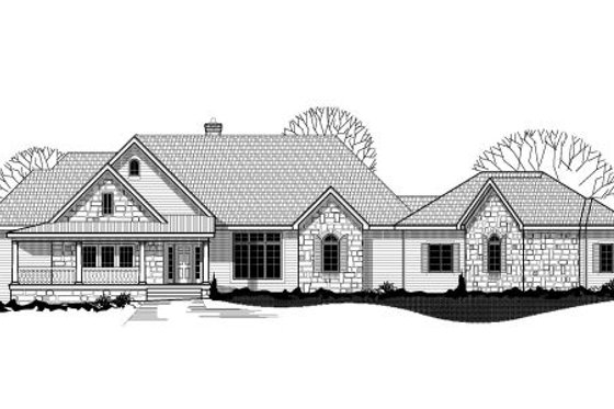 Exterior - Front Elevation for Farmhouse House Plan #67-774 - 5 bed, 4 bath