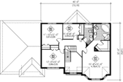European Style House Plan - 4 Beds 2.5 Baths 2409 Sq/Ft Plan #25-216 