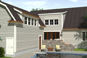 Exterior - Front Elevation 3 for Country House Plan #1071-10 - 3 bed, 3.5 bath
