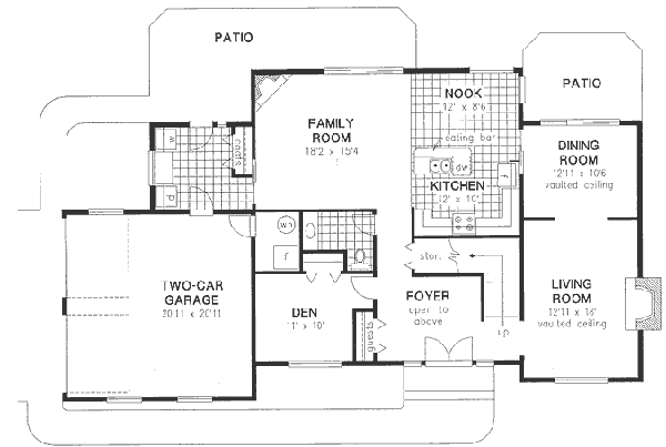 Traditional Floor Plan - Main Floor Plan #18-8939