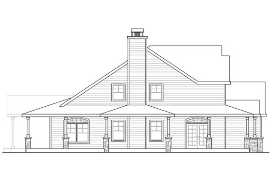 Exterior - Other Elevation for Country House Plan #124-1067 - 4 bed, 3.5 bath