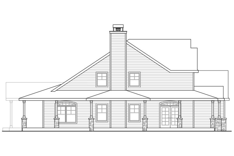 Architectural House Design - Exterior - Other Elevation for Country House Plan #124-1067 - 4 bed, 3.5 bath