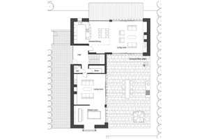 Floor Plan - Main Floor for European House Plan #520-8 - 4 bed, 3 bath