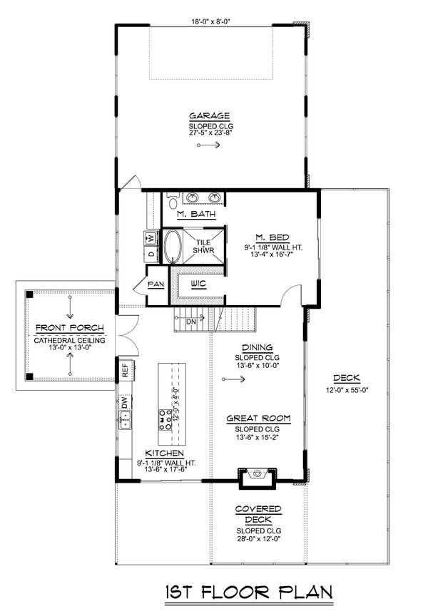 Dream House Plan - Floor Plan - Main Floor for Contemporary House Plan #1064-404 - 3 bed, 2.5 bath