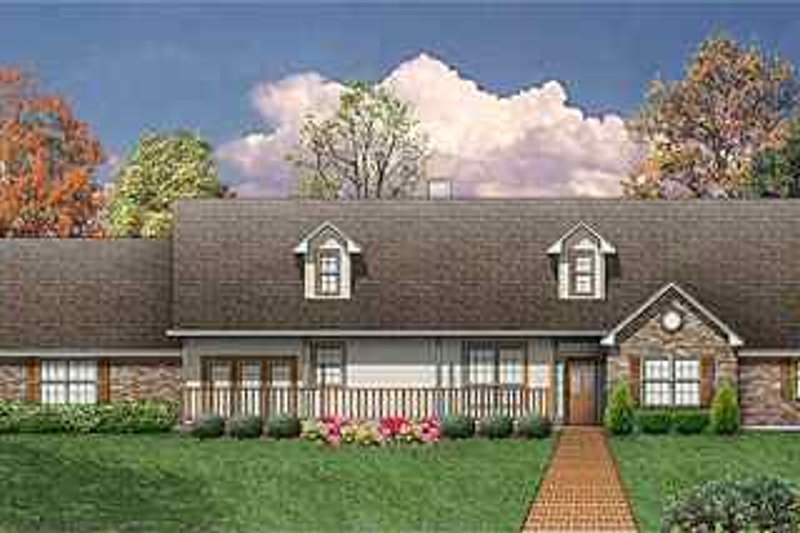 Architectural House Design - Country Exterior - Front Elevation Plan #84-149
