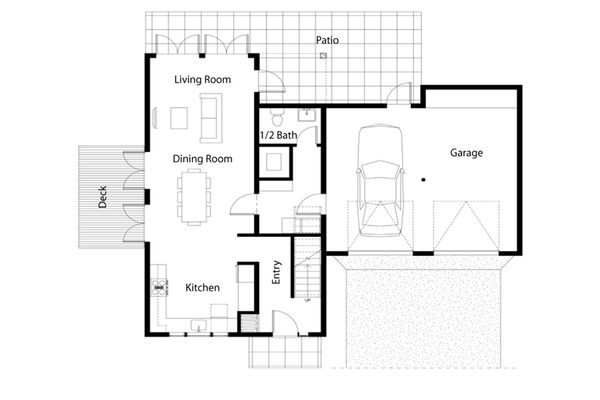 Dream House Plan - Traditional Floor Plan - Main Floor Plan #497-38