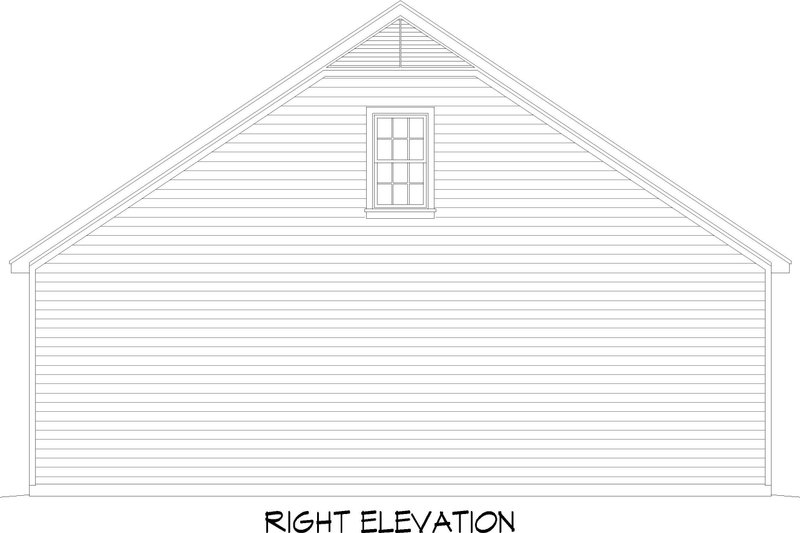 House Design - Exterior - Other Elevation 1 for Colonial House Plan #932-1148, 0 bath